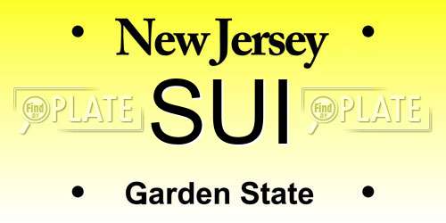 SUI New Jersey License Plate