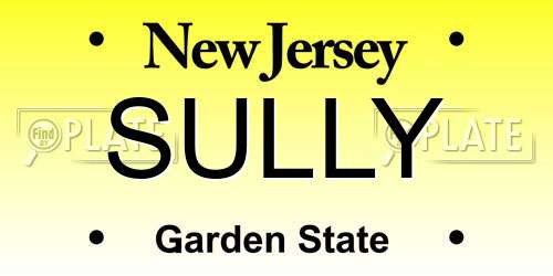 SULLY New Jersey License Plate