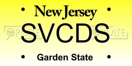 SVCDS New Jersey License Plate