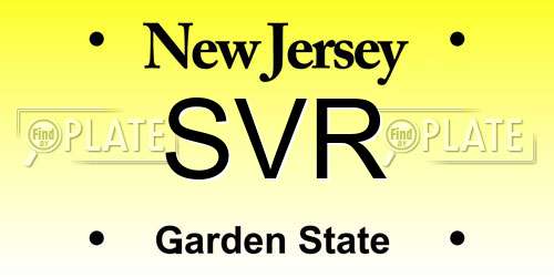 SVR New Jersey License Plate