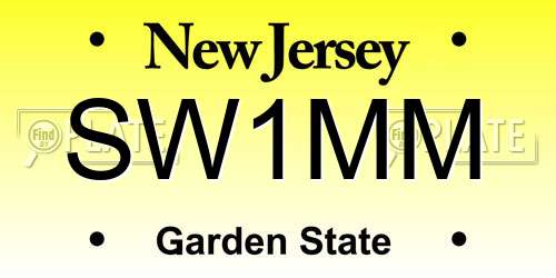 SW1MM New Jersey License Plate