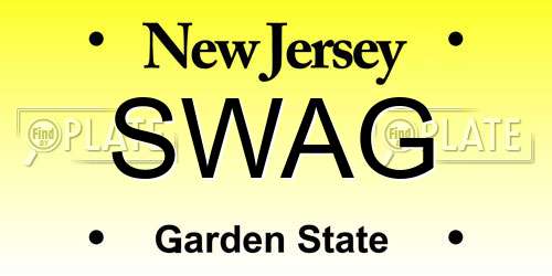 SWAG New Jersey License Plate
