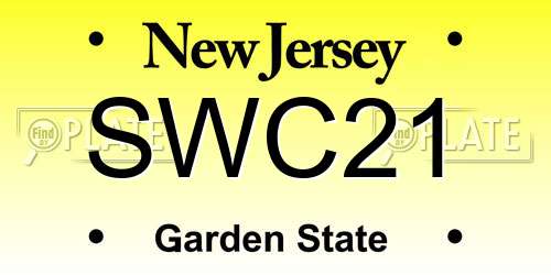 SWC21 New Jersey License Plate