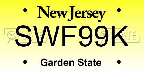 SWF99K New Jersey License Plate
