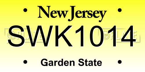 SWK1014 New Jersey License Plate