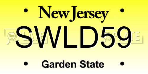 SWLD59 New Jersey License Plate