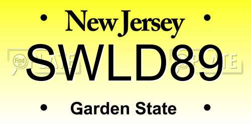 SWLD89 New Jersey License Plate