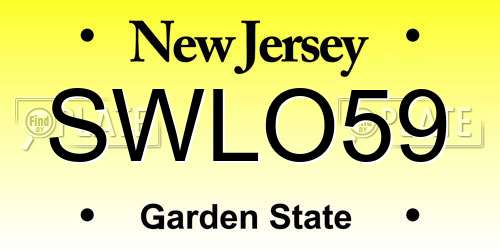 SWLO59 New Jersey License Plate