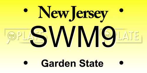 SWM9 New Jersey License Plate