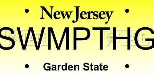 SWMPTHG New Jersey License Plate
