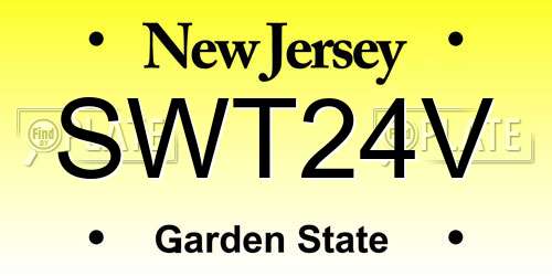 SWT24V New Jersey License Plate