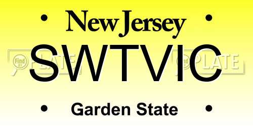 SWTVIC New Jersey License Plate