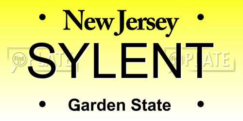 SYLENT New Jersey License Plate