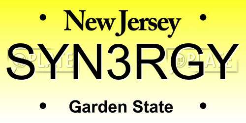 SYN3RGY New Jersey License Plate