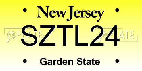 SZTL24 New Jersey License Plate
