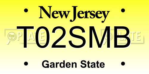 T02SMB New Jersey License Plate