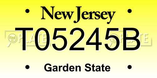 T05245B New Jersey License Plate