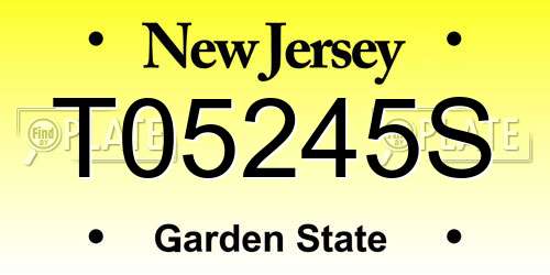 T05245S New Jersey License Plate