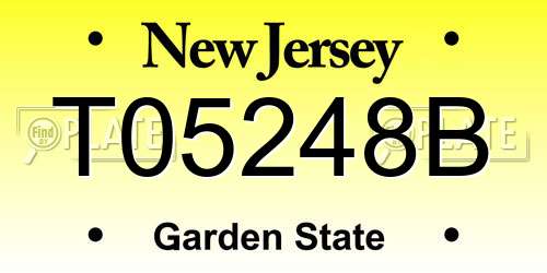 T05248B New Jersey License Plate