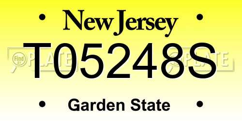 T05248S New Jersey License Plate