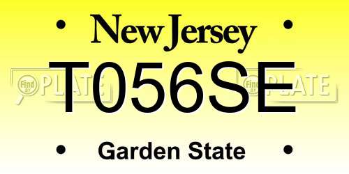 T056SE New Jersey License Plate