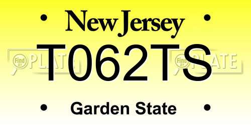 T062TS New Jersey License Plate