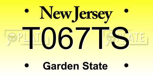 T067TS New Jersey License Plate