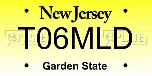 T06MLD New Jersey License Plate