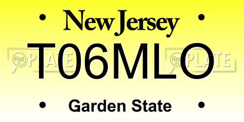 T06MLO New Jersey License Plate