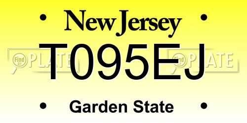 T095EJ New Jersey License Plate