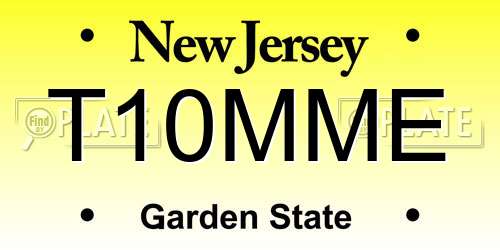 T10MME New Jersey License Plate