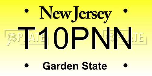 T10PNN New Jersey License Plate