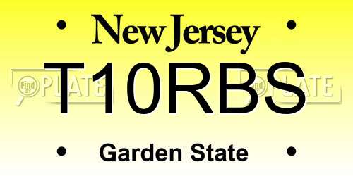 T10RBS New Jersey License Plate