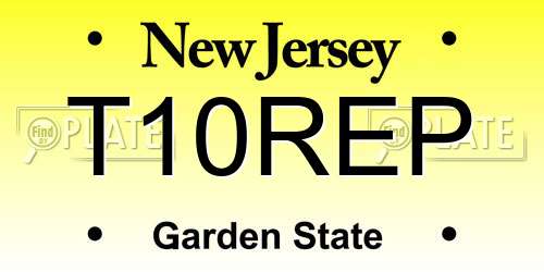T10REP New Jersey License Plate