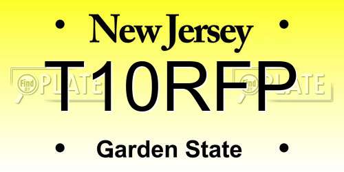 T10RFP New Jersey License Plate