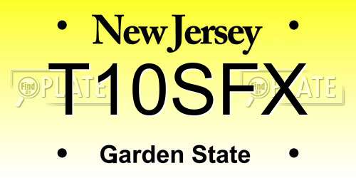 T10SFX New Jersey License Plate