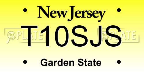 T10SJS New Jersey License Plate
