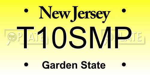 T10SMP New Jersey License Plate