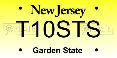 T10STS New Jersey License Plate