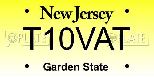 T10VAT New Jersey License Plate