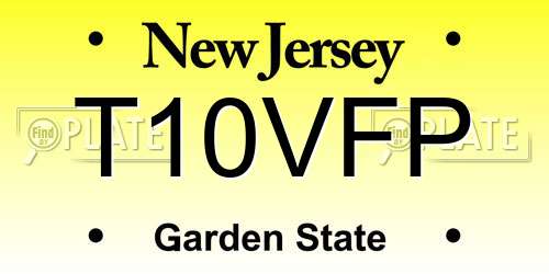T10VFP New Jersey License Plate