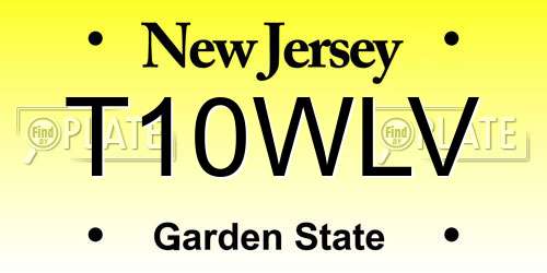 T10WLV New Jersey License Plate