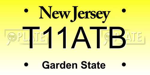 T11ATB New Jersey License Plate