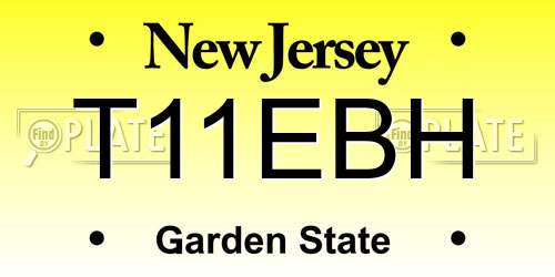 T11EBH New Jersey License Plate
