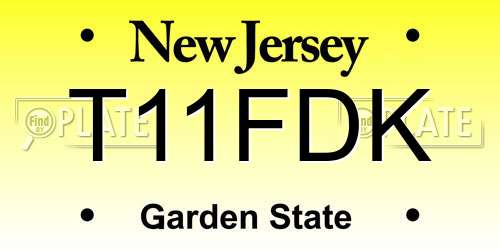 T11FDK New Jersey License Plate