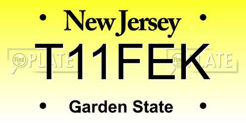 T11FEK New Jersey License Plate