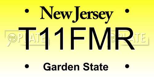 T11FMR New Jersey License Plate
