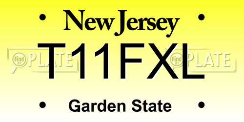 T11FXL New Jersey License Plate