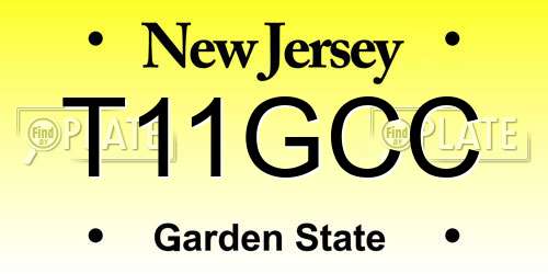 T11GCC New Jersey License Plate