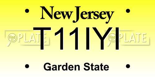 T11IYI New Jersey License Plate